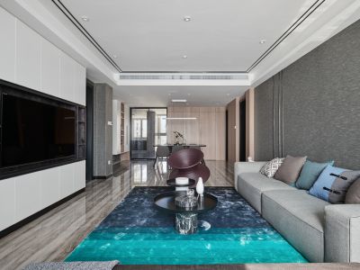 文兴水尚时尚简约风143平米三室两厅装修案例