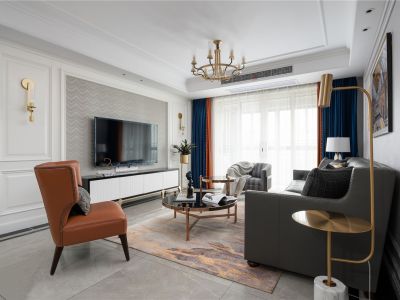 九洲城轻奢美式风140平米四室两厅装修案例