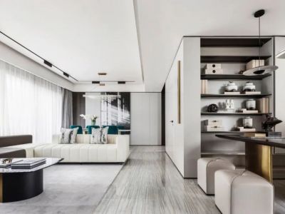 半岛大院现代风格137平米装修案例