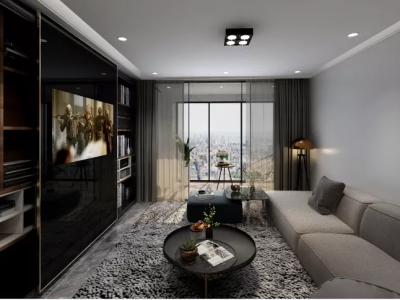 新湖中国印象120㎡现代简约风三室两厅装修案例