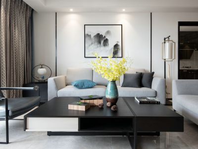 恒旭江悦台新中式风格136平米装修案例