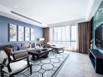 碧桂园·天樾新中式风格158平米三居室设计效果图案例