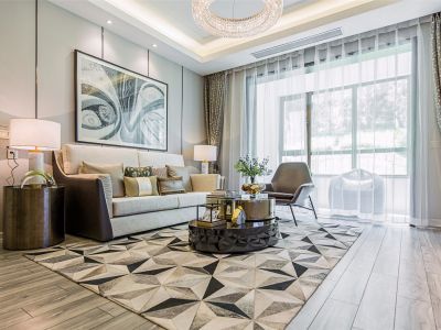 城中央南城现代风格132平米装修案例