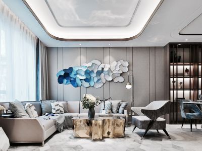 绿地城际空间站现代风格129平米装修案例