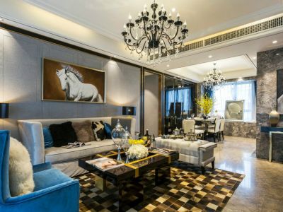 叙乐名庭现代风格117平米装修案例