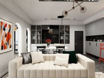 富力华庭152平现代风格装修案例