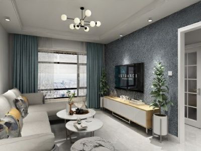 新力合园104平现代风格三居室装修案例