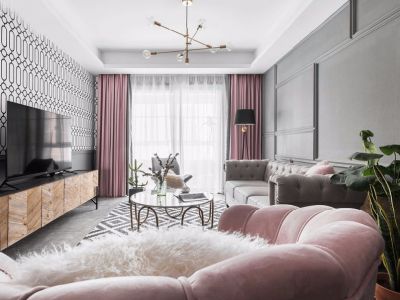 叙乐名庭现代风格95平米装修案例