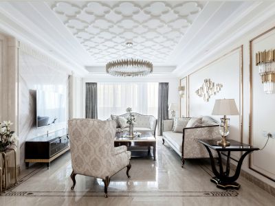 金地龙居新古典风格145平米三室两厅装修案例