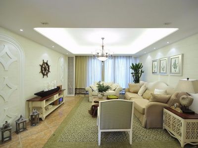 中浩德山水文苑地中海风格142平米四室两厅装修案例