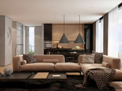 正黄翡翠堂简约风格119平米装修案例