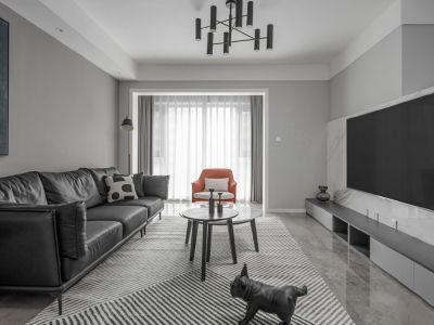 远达都市峰景现代风格96平米装修案例