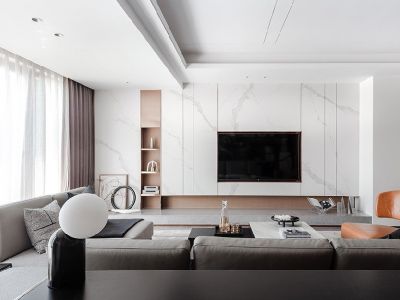 半岛大院现代风格三居室装修案例