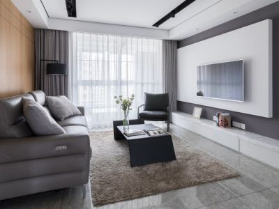 丽雅九里长江现代风格113平米装修案例