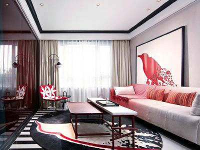 鑫诚花园89㎡二居室混搭风格装修案例