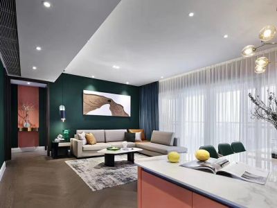 龙湖汇景豪庭114㎡三居室现代风格装修案例