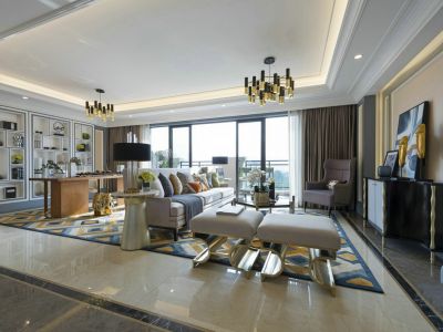 奥林花园133㎡三居室现代风格装修案例