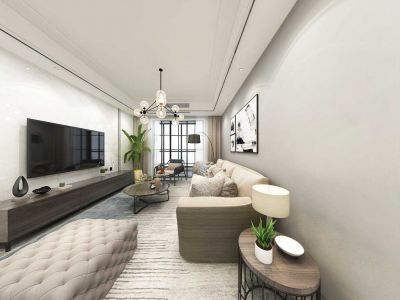 蝶湖湾116㎡现代简约风三室两厅装修案例