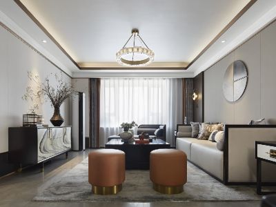 东城华府轻奢风格三居装修案例