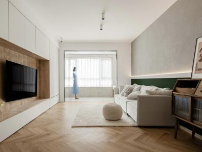 盛邦帝标83平米二室二厅现代简约风格装修案例