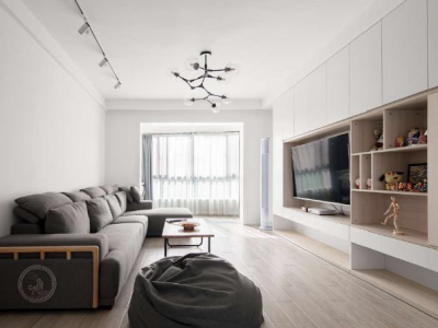 绿城·柳岸晓风简约风格116平米三居室设计效果图案例