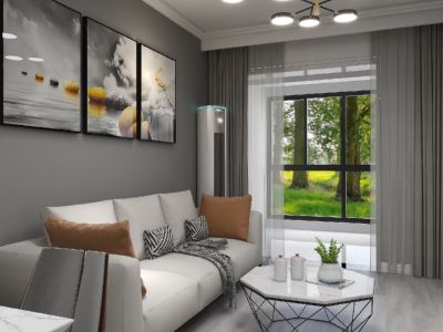 明华香峪兰溪111㎡现代简约风三居室装修案例