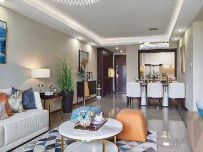 金叶公园里现代风格123平米装修案例