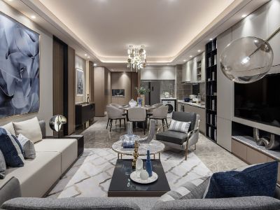 远达翡翠臺现代风格111平米装修案例