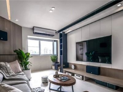 芙蓉山村现代风格92平米三居室装修案例