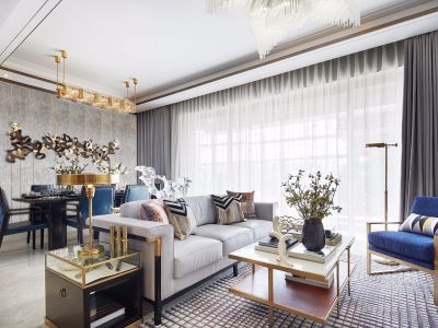 泷门现代风格130平米装修案例