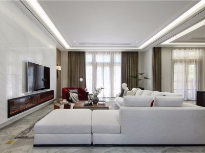 保利梧桐苑130三居室平现代简约装修案例