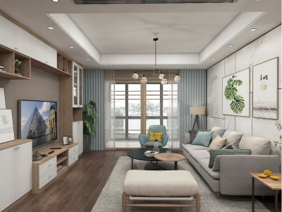 普罗旺斯96平二居室现代简约装修案例