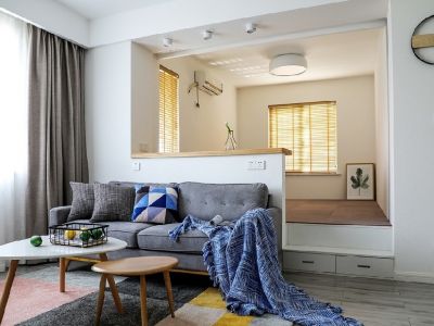 三盛·璞悦湾简约风格96平米二居室装修设计效果图案例