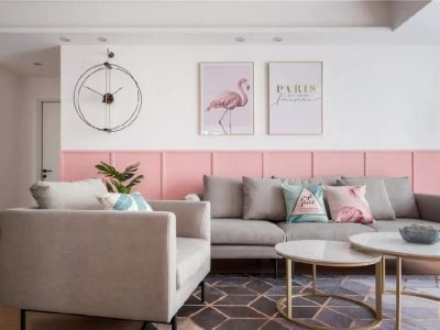 正荣府现代风格91平米二居室装修设计图案例