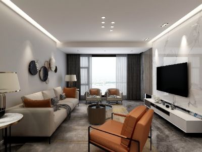 华侨城万科世纪水岸106平现代风格装修案例