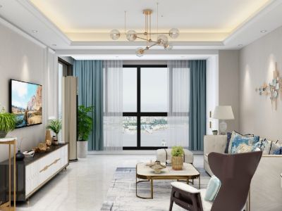 朝阳峰汇116平现代简约风格装修案例