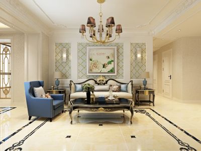 兴发铂金公馆美式风格三居装修案例