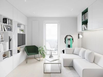 桃溪华庭43平米一室一厅极简风格装修案例