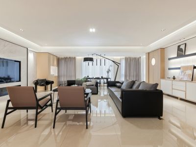 佳佳家园110平米三室两厅现代简约装修案例