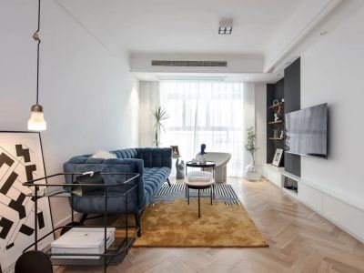 航天社区69平米小三居现代北欧风格装修案例