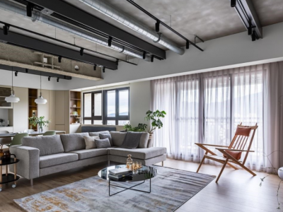 华彩城现代风格91平米装修案例