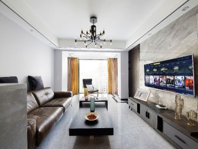 半岛大院现代风格116平米装修案例