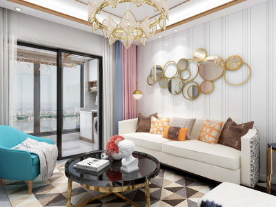 江畔华府北欧风格115平米装修案例