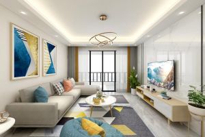 [邢台业之峰装饰]客厅电视柜这样设计，看着就上档次