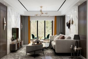 [阔达装饰]轻奢时尚三居室装修，恰到好处的精致