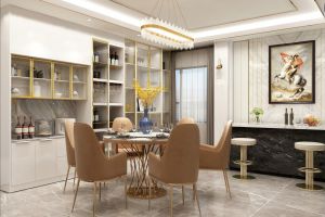 [易尚国际装饰]132平米3居室简欧风，中西结合设计，朋友看了纷纷说好