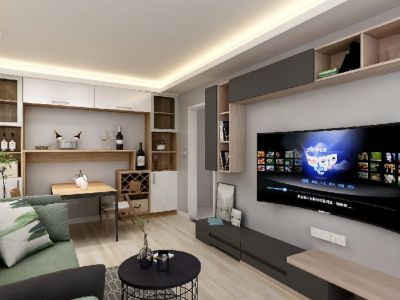 力高澜湖国际74平北欧风格装修案例