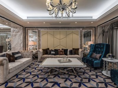 世茂天宸三居室126平现代风格装修案例