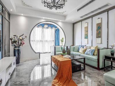 新希望·锦麟芳华新中式风格129平米装修案例