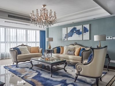 中国铁建花语江南简欧风格128平米装修案例